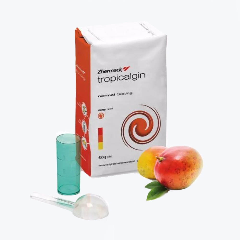 Zhermack Tropicalgin Alginate Powder Impression Material Versatile, mango-flavored dental algina